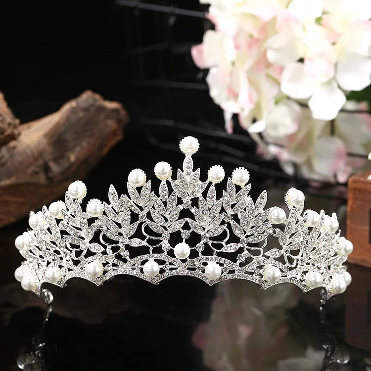 Fashion Crown Women's Hair Accessories Wedding Dress Wedding Dress Engagement jewelry Handmade Crystal Crown gifts headband