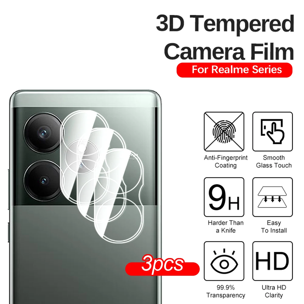 3pcs Rear Lens Protector Case For Realme GT 6T GT6 T RealmeGT6T RealmI GT Neo 6 Neo6 SE 3D Camera lens Back Tempered Glass Films