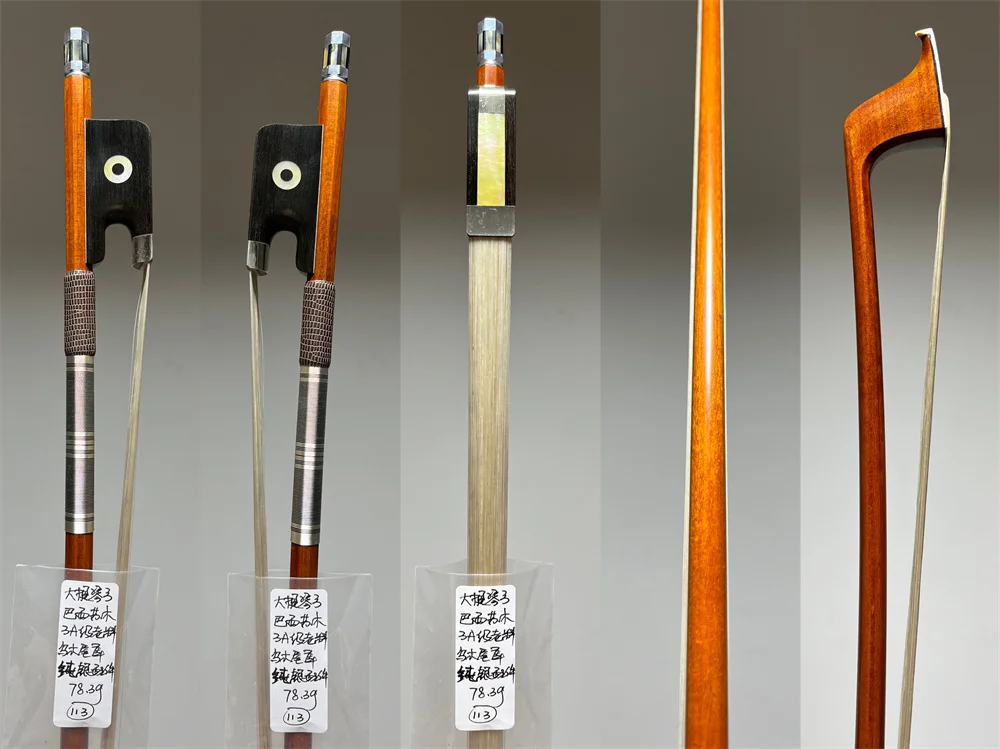 

78,3 г Высококачественный натуральный бант для виолончели из натурального дерева Pernam buco, размер 4/4/конский волос Moongolia/золотой крепление/красивая инкрустация жемчугом лягушка 113