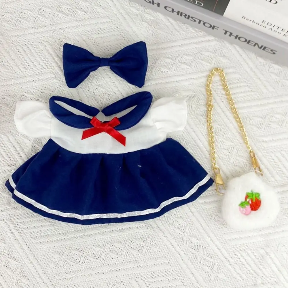 Spring Summer Cotton Doll Dress Jk Dress Princess Dresses 20cm Cotton Doll Clothes Headwear Lovely Idol Dolls Skirt