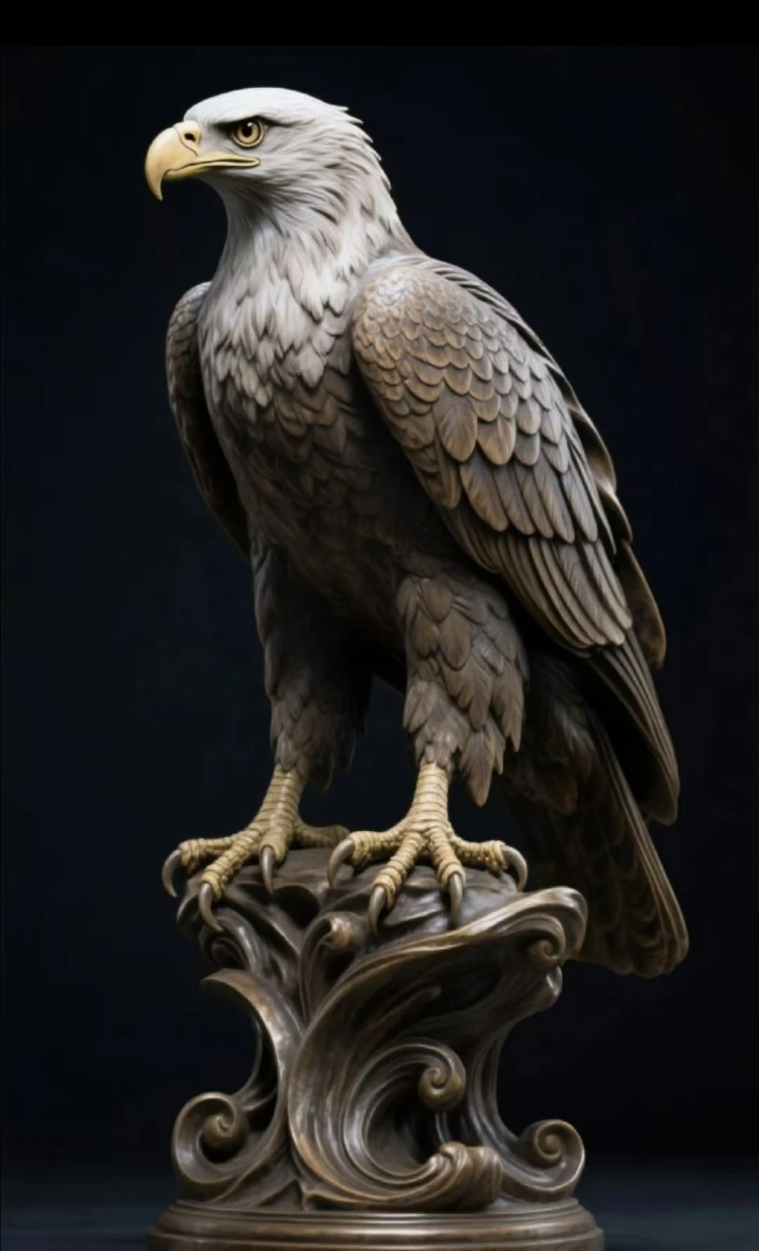 Large-scale 3D Natural Outdoor Marble Eagle  Carving Sculpture Customized Religious Feng Shui Antique Garden Deposit Only