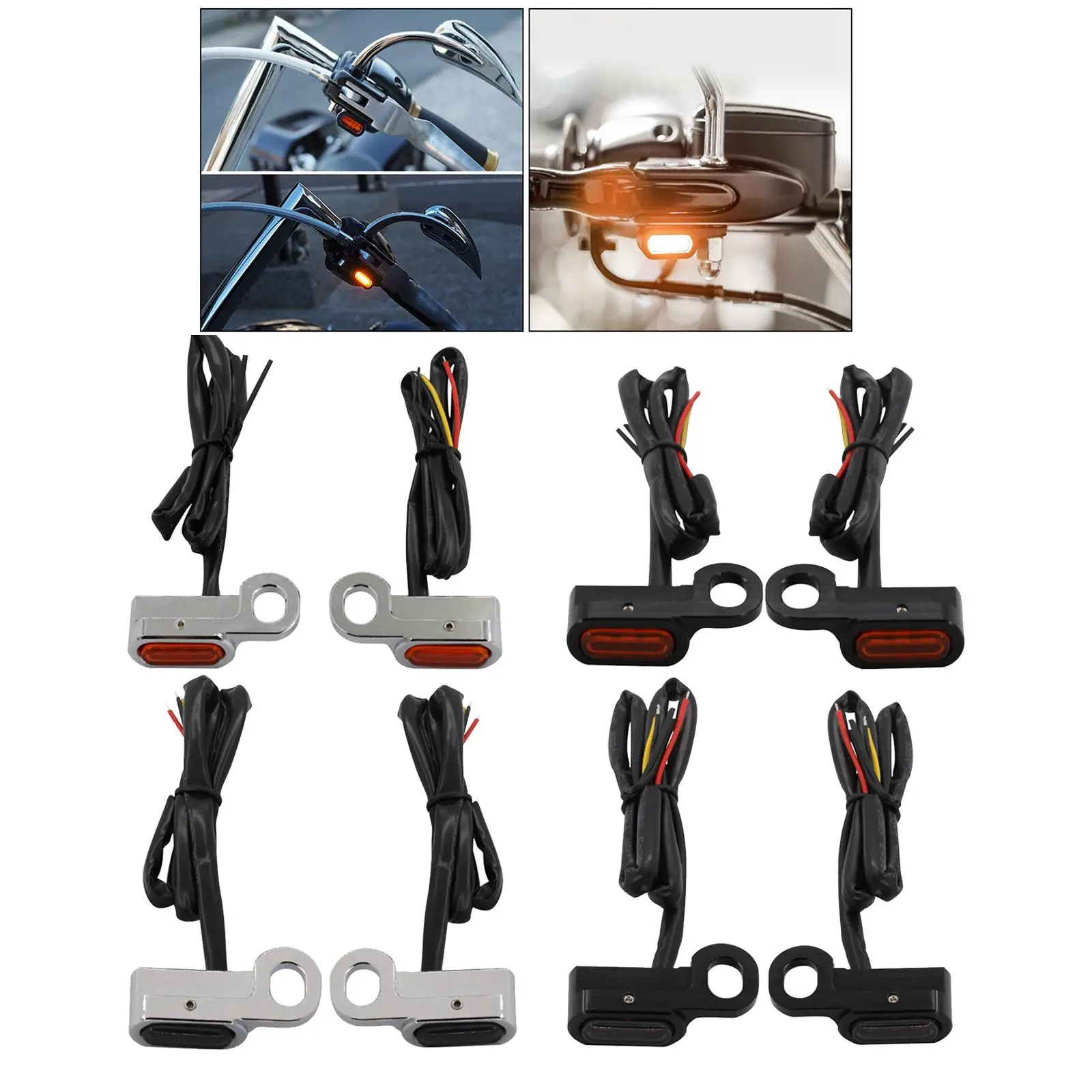2PCS Motorcycle LED Indicator Light Mini Motorbike Indicators Blinker Lights for Touring 2014 2016-2017 image 4