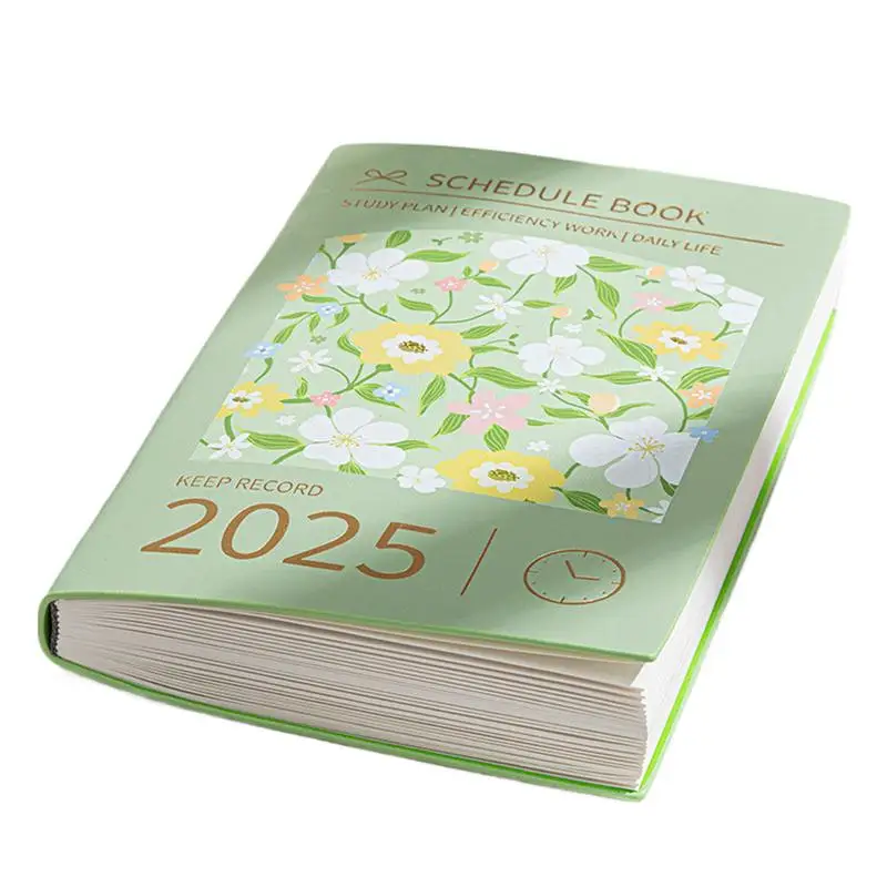 Weekly Appointment Book 2025 Yearly Planner Meeting Notebook With Painting Design Appointment Book 2025 Waterproof Weekly