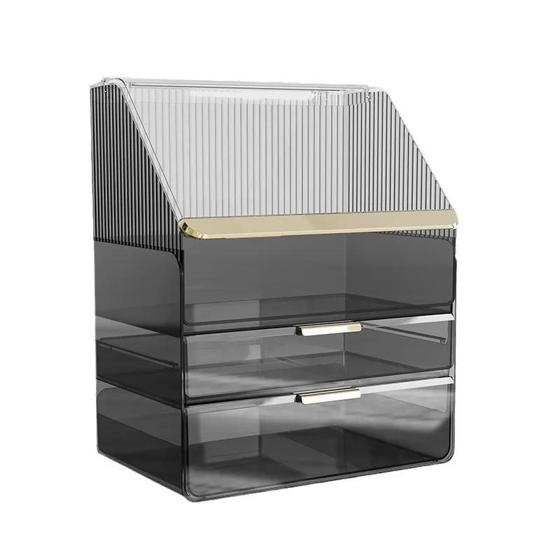 For Desktop Cosmetics Storage Box Skin Care Product Finishing Dust-proof Transparent Vanity Case