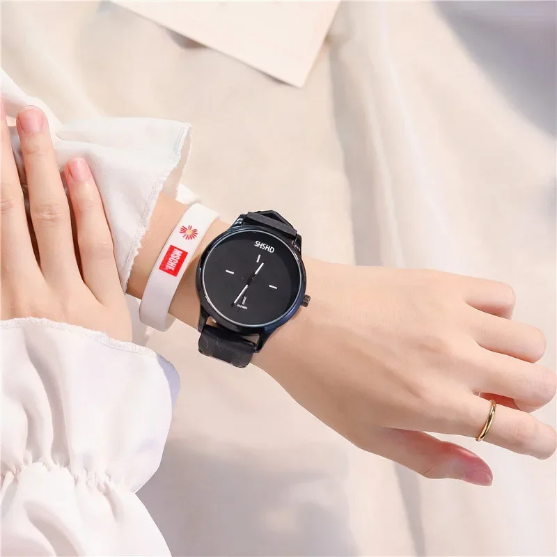 Large Dial Couple Watch Soft Silicone Strap Jelly Quartz Watch Ladies Watch Couple