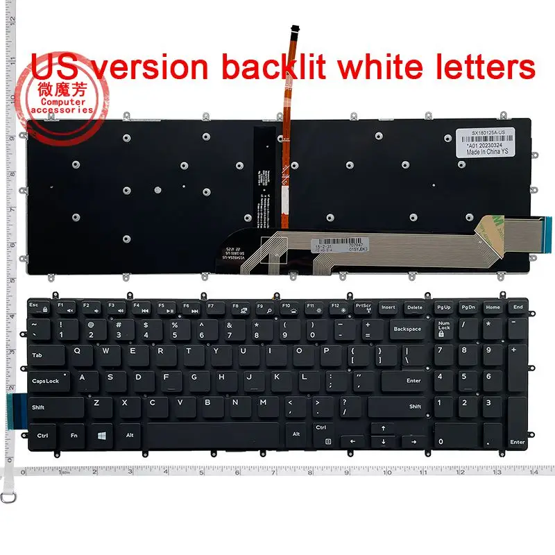 US New Keyboard for Dell  Inspiron 15 5565 5567 5570 5590 5587 5575 5770 3781 5775 7566 3785 3790 3793 P35E P35E007 3780 laptop