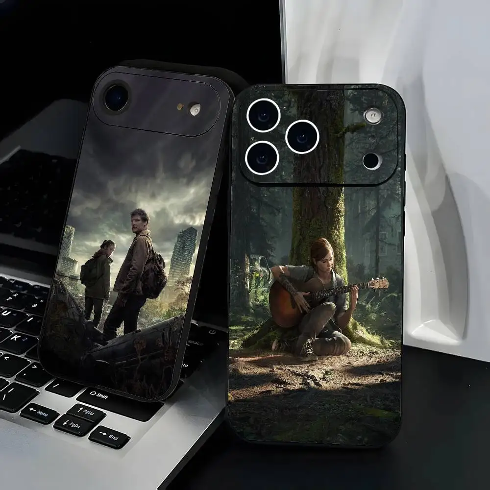 

A-The B-Last of Us MOVIE Phone Case Fashion Black Frosted TPU Phone Case for iPhone 12-17. UV Spray Painted Design, Anti-fall Da