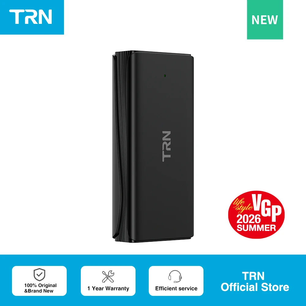 TRN WAVE portable Amplifier/DAC, with dual C43198 DAC chips, Dual-Mode Connectivity (Wired & Bluetooth) for PC/phone/MAC — product photo 1 of 1