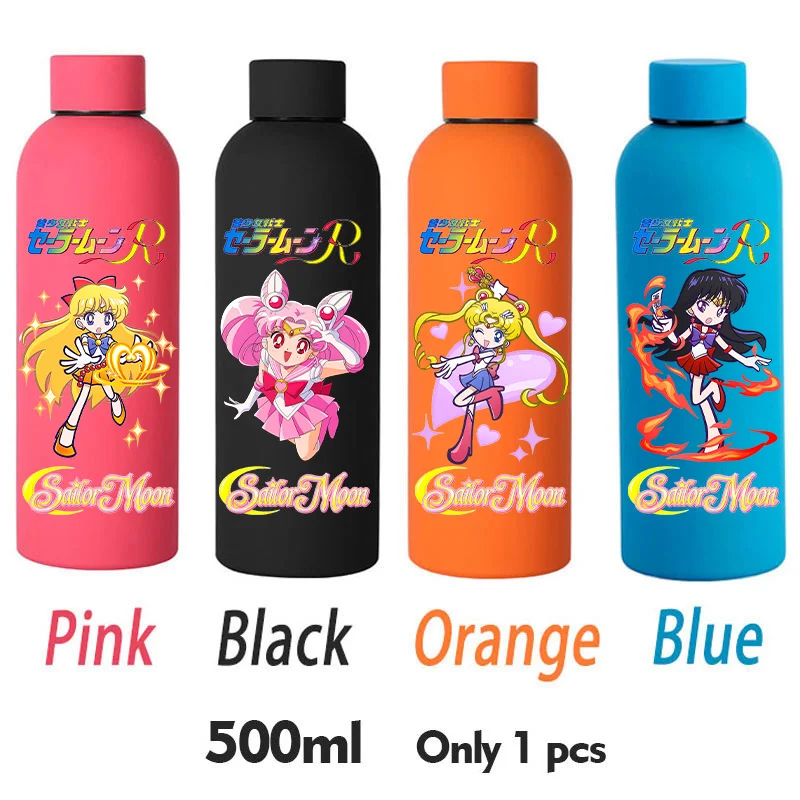 

Small Mouth Bottle Insulated Cup For Pretty Guardian Sports Student moon Doublelayer Vacuum Stainless Steel Frosted Bottle