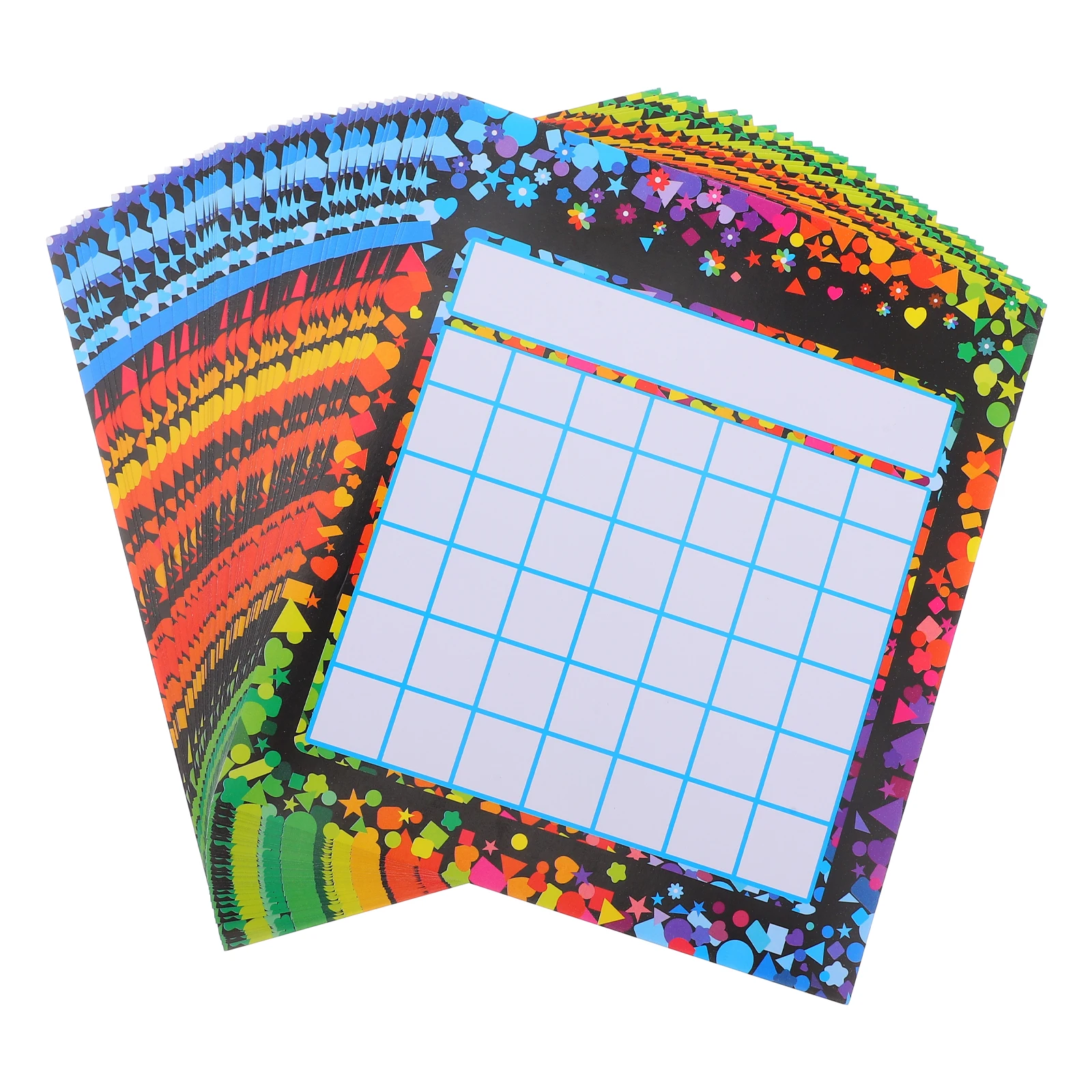 

50pcs Teaching Incentive Card Classroom Behavior Management Chart Reward Sticker Kids Chore Star Teaching Materials