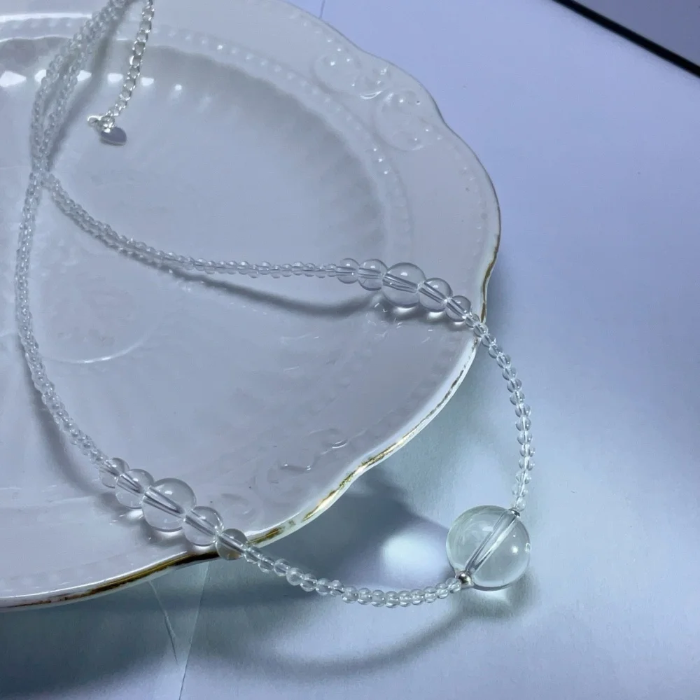 Natural Clear Quartz Necklace for Women Clavicle Fashion Healing Crystal Jewelry Gift - 1 Piece