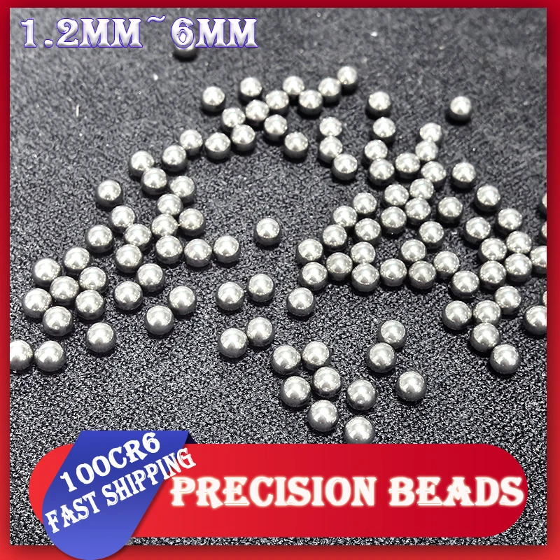High Chromium Precision Solid Balls G10 100CR6 Grade Bearing Steel Ball 1.2/1.5/2/2.381/2.5/2.77/3/3.177/3.5/3.969/4/5/5.1/~6mmm