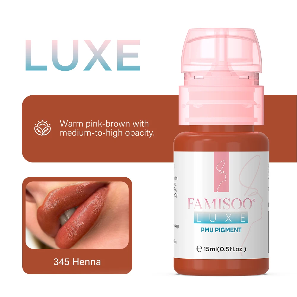 15ML Luxe PMU Pigment Europas meistverkaufte 9 Farben Lippen-Tattoo-Tinte für semi-permanentes Make-up Nano-Lippen Microblading Pigment