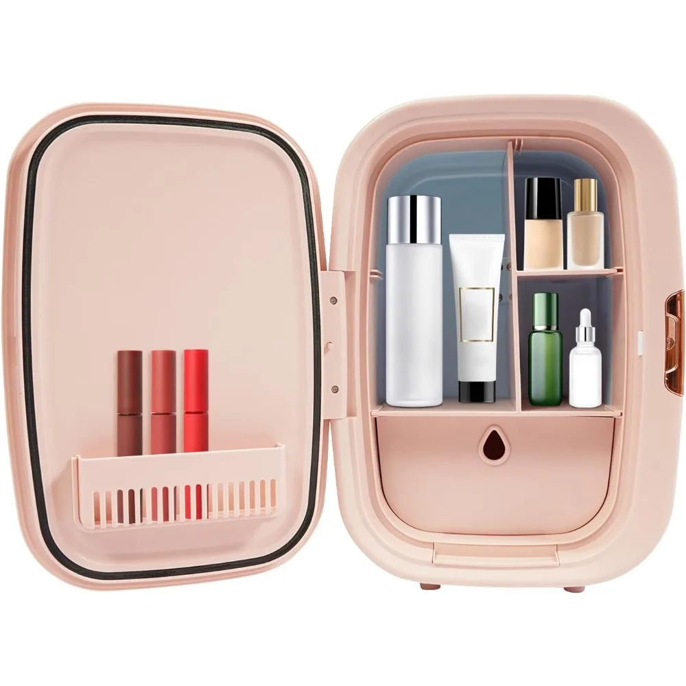 Мини-холодильник для ухода за кожей, 12 л, мини-холодильник для красоты с охлаждением и подогревом, дизайн для макияжа, холодильник для ухода за кожей, косметический холодильник