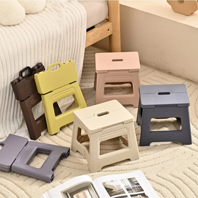 Plastic folding chair - Portable outdoor camping picnic chair - Home use folding chair - Handheld small stool