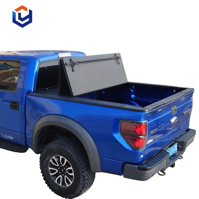 LIYUAN  Hard Low Profile Trifold Aluminum Tonneau Cover  for 2015 2020 f150  pickup cover 5.5'bed