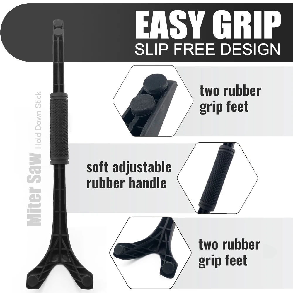 

for Table Saws in Woodworking Soft Adjustable Rubber Handle Miter Saw Hold Down Stick Woodworking Safety Push Handle Push Stick