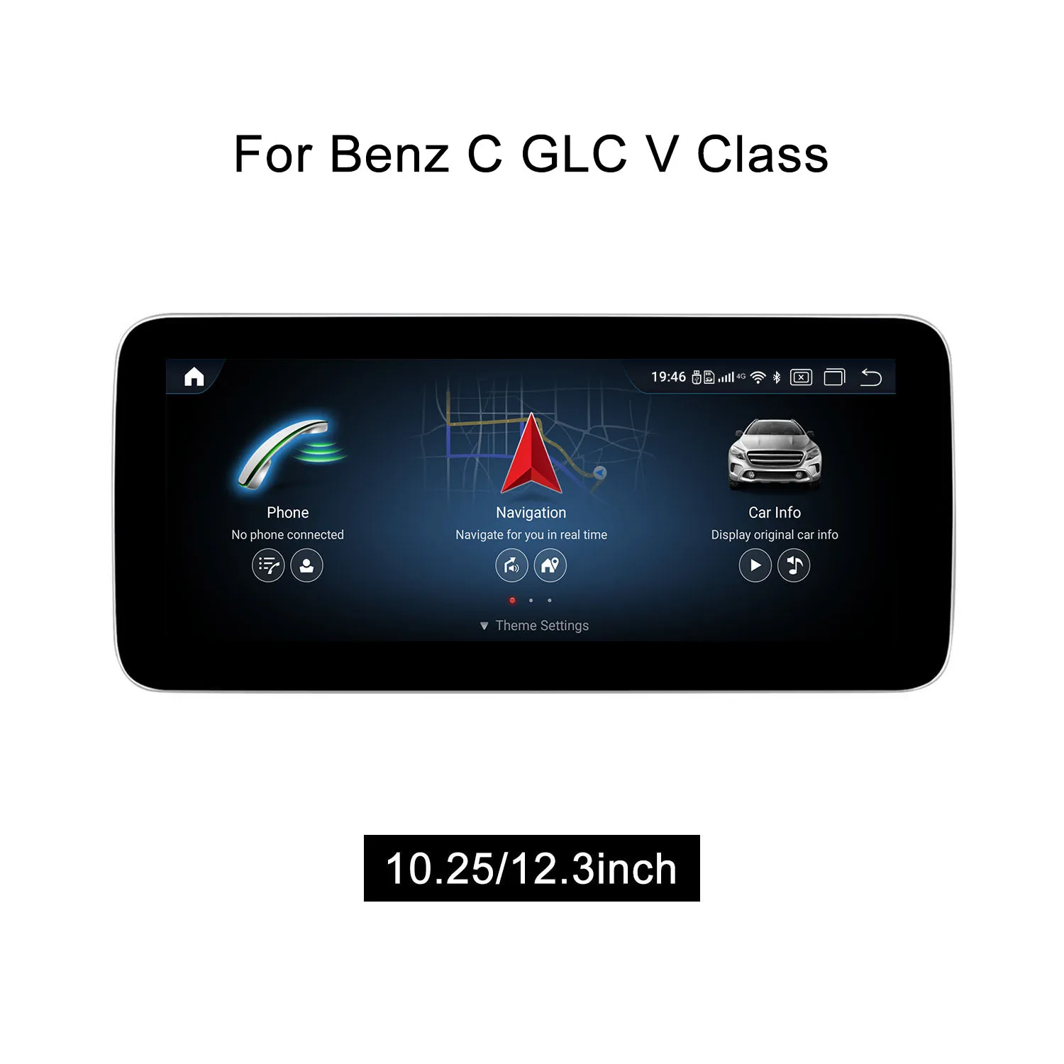 Koason Android13 Auto 12.3inch Upgrade Modifications Screen Display GPS Navigation System For Mercedes Benz C C200 V C260 NTG5.0