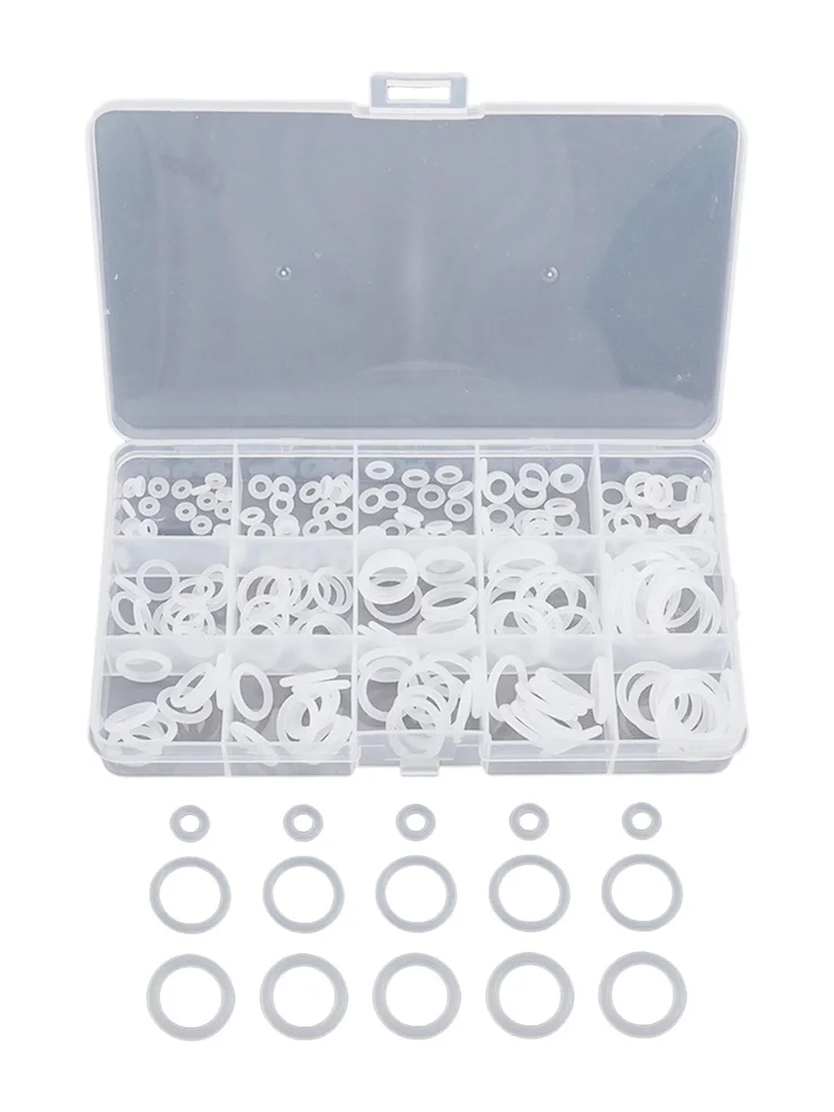 High Quality White Silicone Rubber ORing Assortment Kit Metric Sealing Gasket Set with 225pcs for Versatile Applications