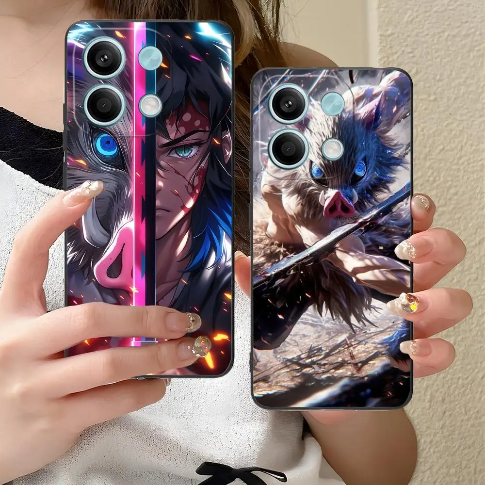 

Чехол для мобильного телефона Demon Slayer Inosuke для Xiaomi Redmi Note 14 13 12 11 A5 3 2 1 Pro Plus 4G 5G, цветной защитный чехол, роскошный