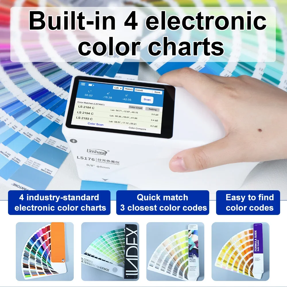 NEW Own Brand LS176 D/8 Color Spectrophotometer Mulitiparameter High Precision Portable Colorimeter