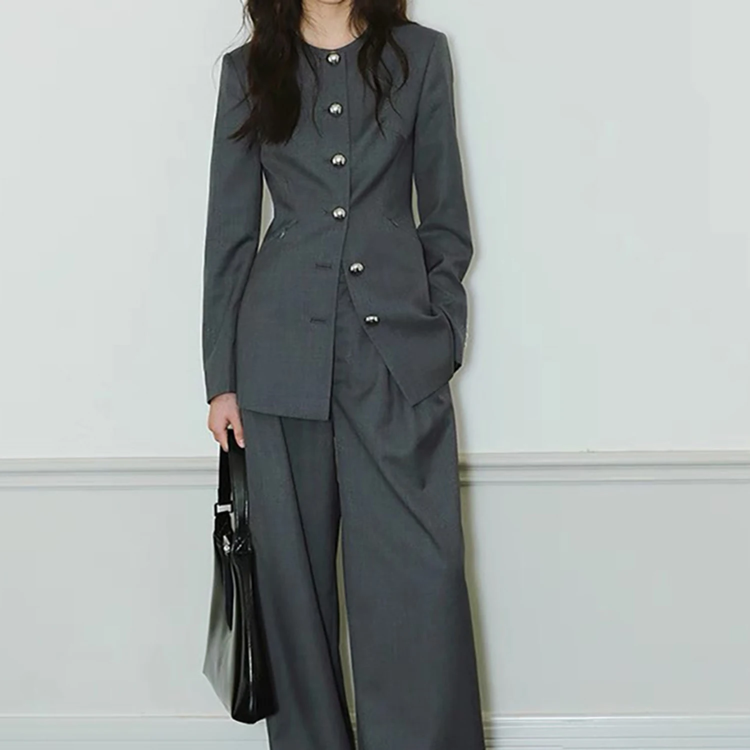 

Allingentle Women's Suit Pantsuit 2 Piece Single-Breasted Blazer & Pants Fashion Suit for Casual Office Customize