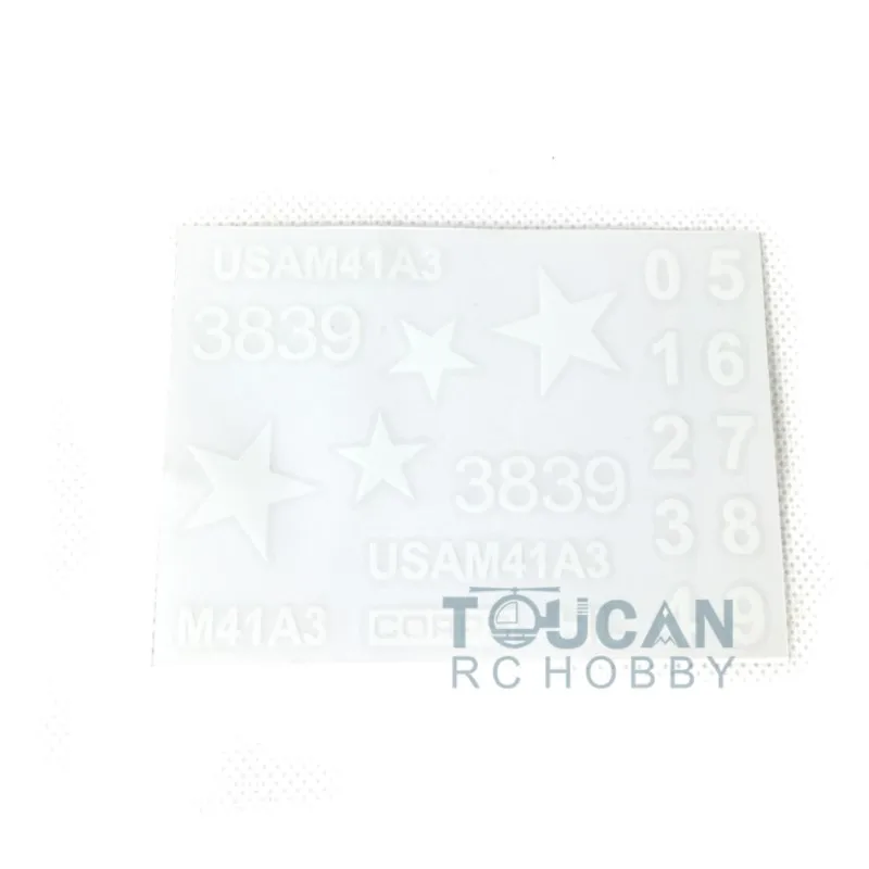 สติ๊กเกอร์ตกแต่งสำหรับรถถังบังคับวิทยุขนาด 1/16 รุ่น Tiger I 3818 M26 Pershing Walker Bulldog Leopard2A6 Sherman T90 M1A2 T72 KV-2 Merkava King Tiger