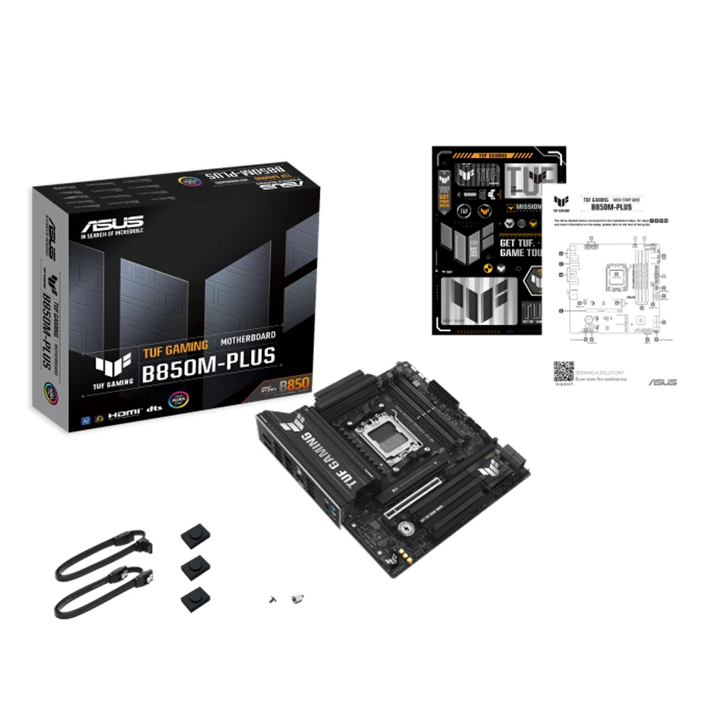 ASUS TUF GAMING B850M-PLUS AMD B850 DDR5 256GB PCIe 4.0 Socket AM5 Compatible con Ryzen 9800X3D/7800X3D/8700F/9600X 24.4 x 24.4cm