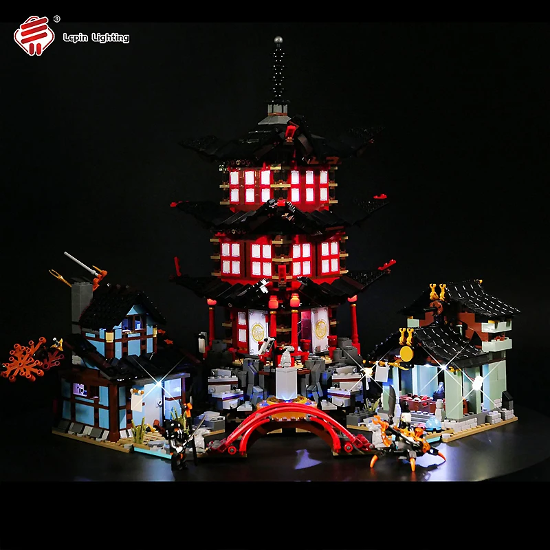 مجموعة إضاءة LED DIY لـ LEGO 70751 Temple of Airjitzu (إضاءة LED فقط، بدون نموذج كتل)