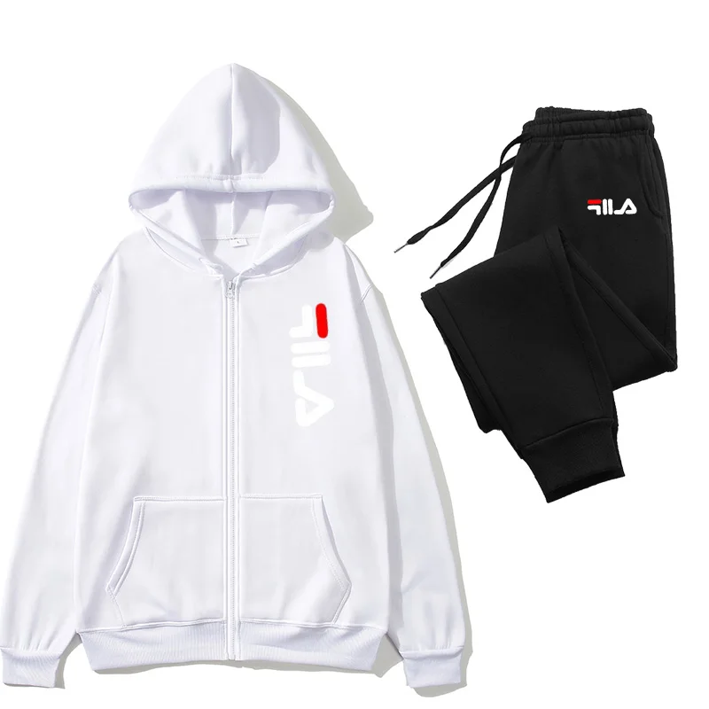 Men's 2 Piece Tracksuit Zipper Cardigan Jacket with Stripe Sweatpants Fashion Autumn Running Fitness Basketball Joggi - view 4