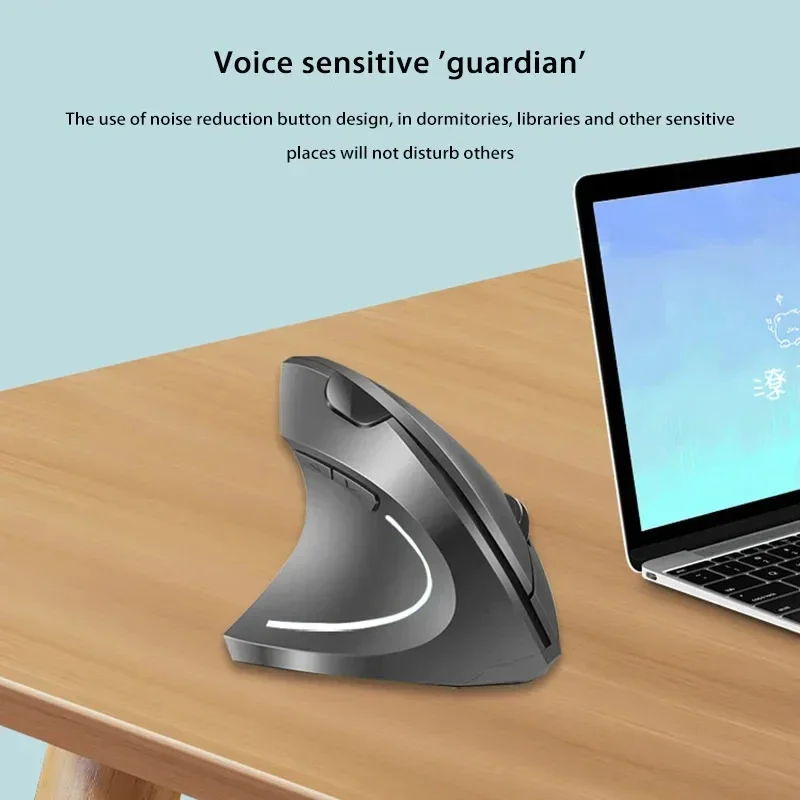 Lenovo Wireless Vertical Mouse Rechargeable Personalised Side Grip Ergonomic Bluetooth 2.4G Silent Gaming PC Computer Mouse view 2