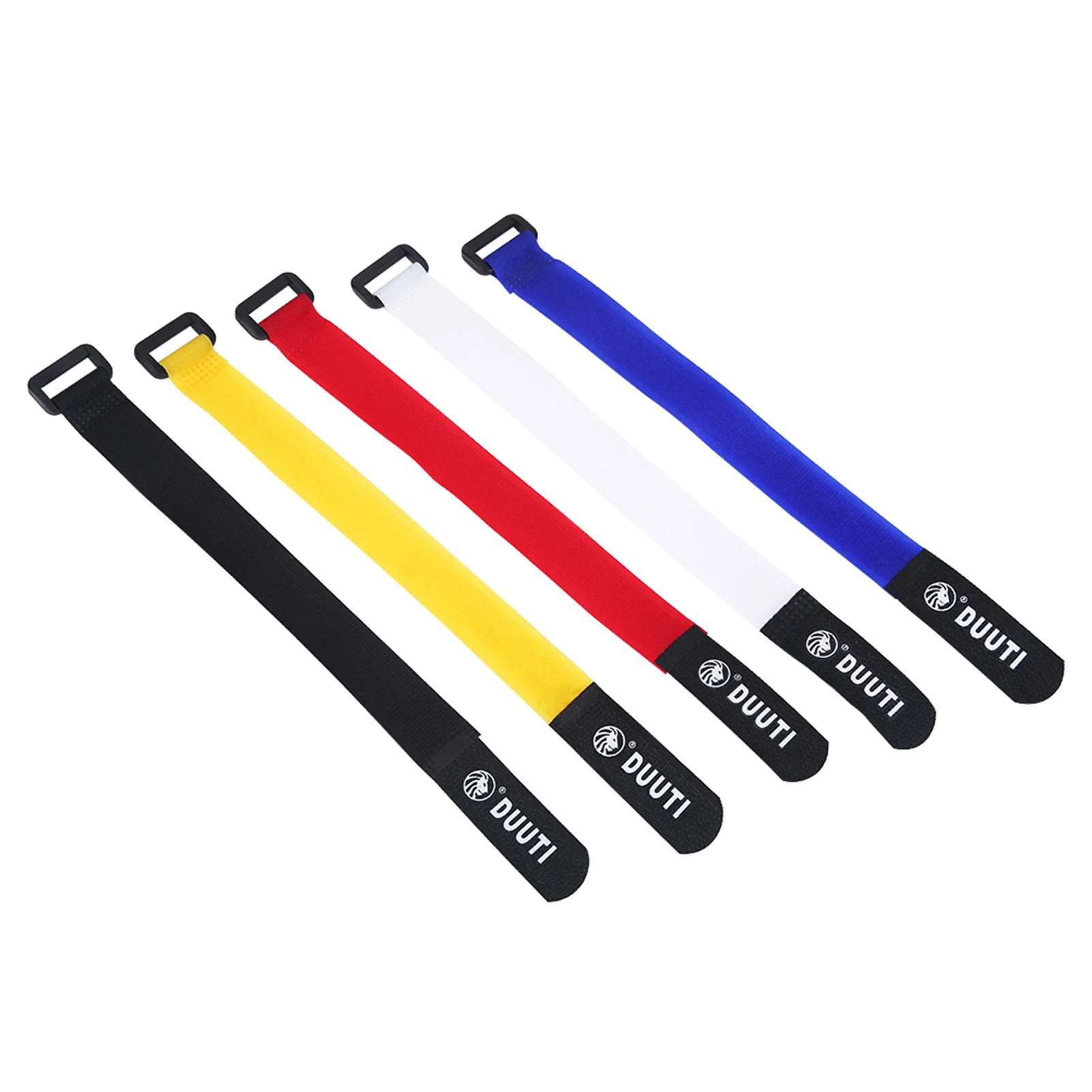 

DUUTI 25 см велосипедные ремни спортивные велосипедные регулируемые 5 шт./компл. нейлоновые кабельные стяжки на липучке разноцветные подходят для улицы