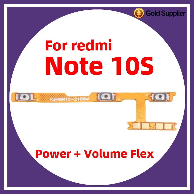 

For Xiaomi Redmi Note 10S Power ON OFF Volume Camera Key Button Switch Flex Cable Replacement