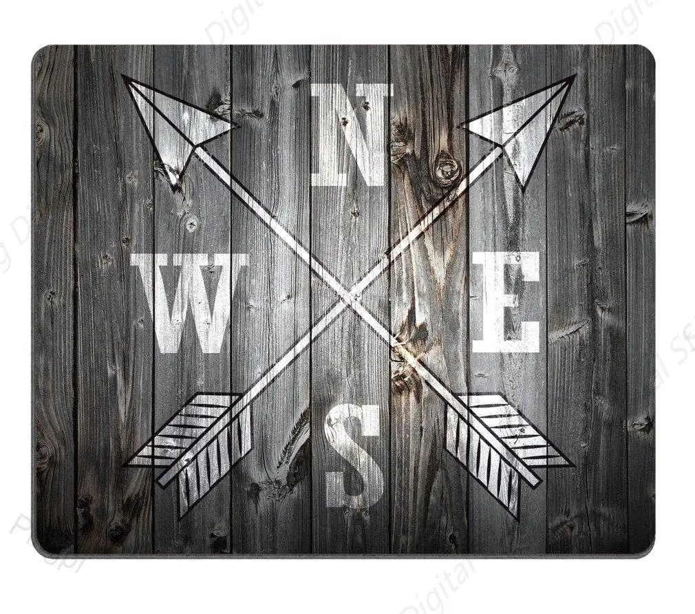 

North South West East Arrow Printed Mouse Pad Design Suitable For Home Office Desktop Laptop Non Slip Mouse Pad 25*30cm