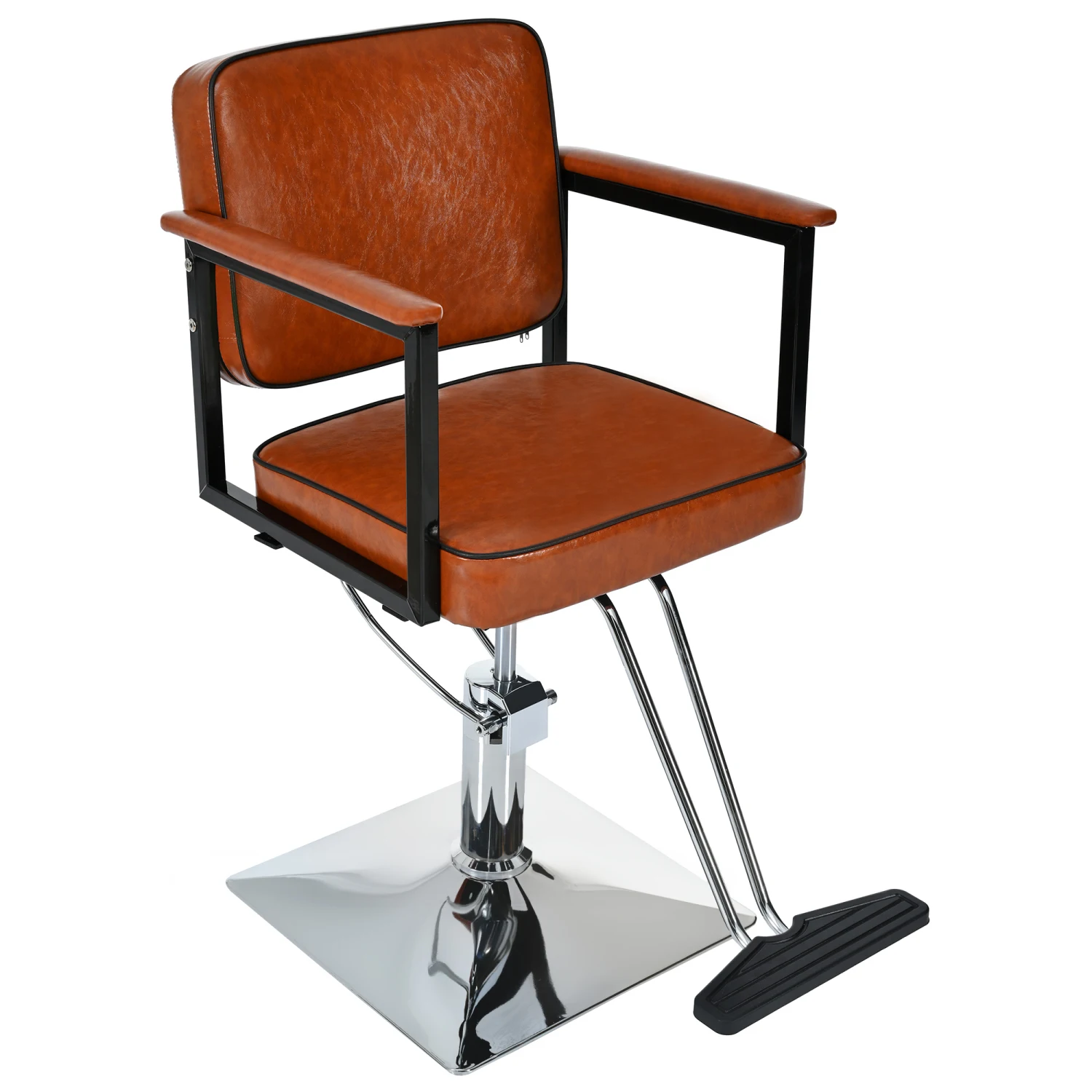 

Classic Barber Chair,Styling Salon Chair with Hydraulic Pump Swivel Barber Chair,for Beauty Salon Spa Equipment,Brown