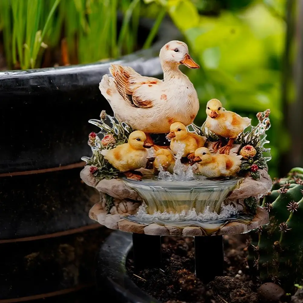 Duck Acrylic Garden Stake Flat Lawn Ornament Windproof Cute Animal Decor For Courtyard Yard Pathway Festival Decoration Gift