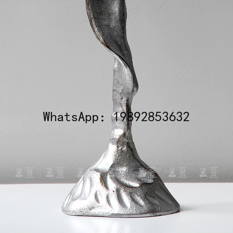 

X-21 light luxury aluminum casting retro candlestick home decoration living room entrance soft decoration jewelry