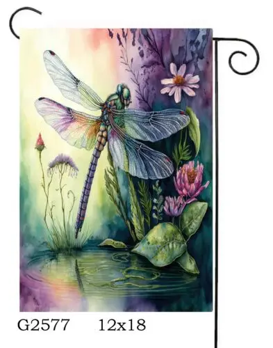 Dragonfly    - Garden Flag  Top Quality * Double Sided ~ 12x18 AAL HHM WZZ yyi