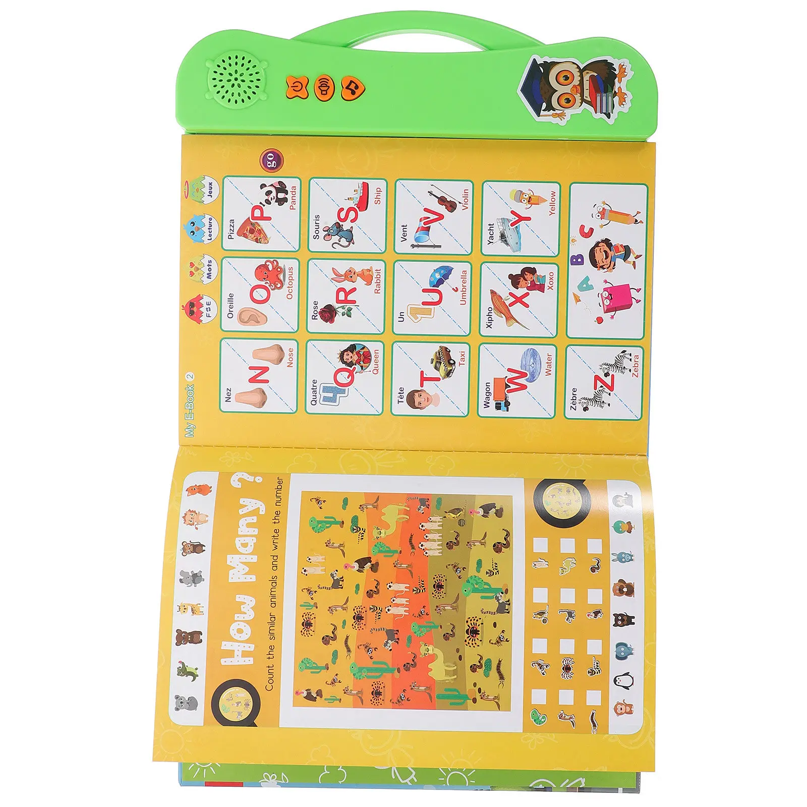 

Interactive French English Bilingual Audio Learning Book for Toddlers 1-3 Years Stimulates Speech Reading Memory Skills