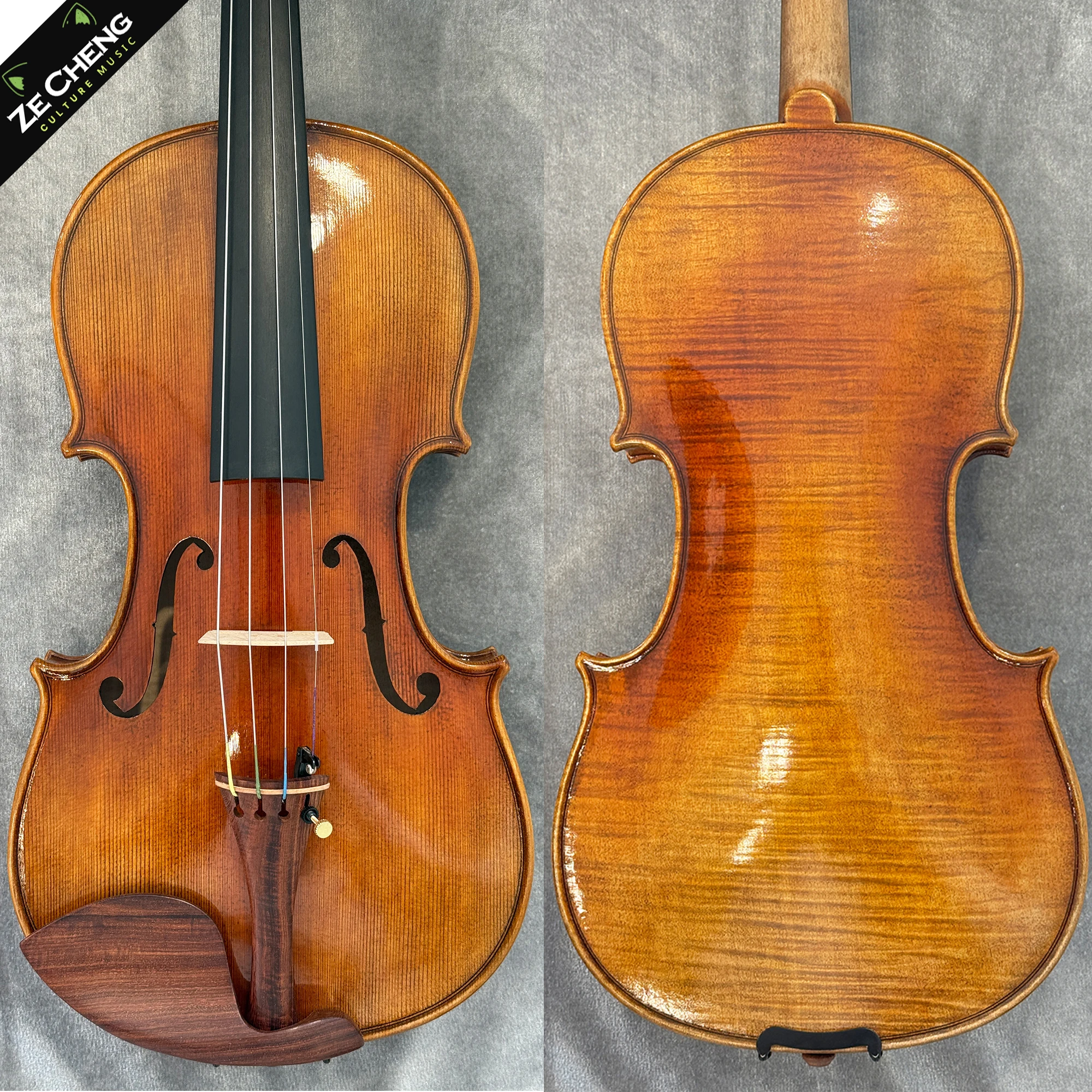 

Профессиональная скрипка ручной работы из цельного дерева 4/4, полноразмерная, наряд с футляром для смычка, для студентов, модель Страдивари 1715