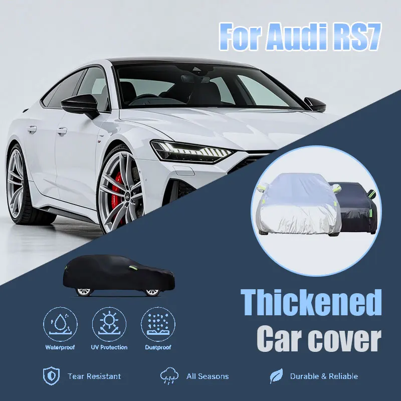 

For Audi RS7 Full Car Cover Reflective Strips Waterproof Snowproof Dustproof UV Protection Outdoor Auto Exterior Accessory