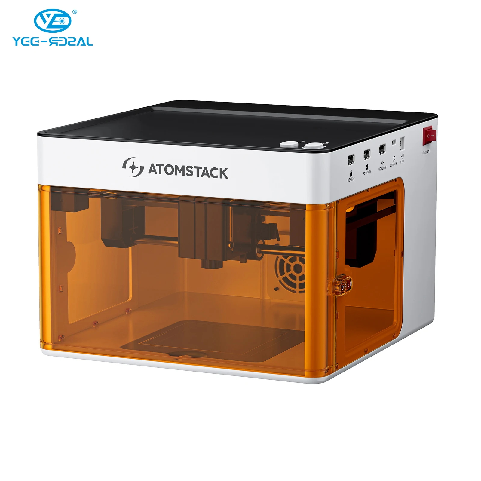 

YEELASER AtomStack P1 Mini Desktop Dual Laser Engraver For Metal Jewelry Necklace Ring Plastic Wood Other Acrylic Stone