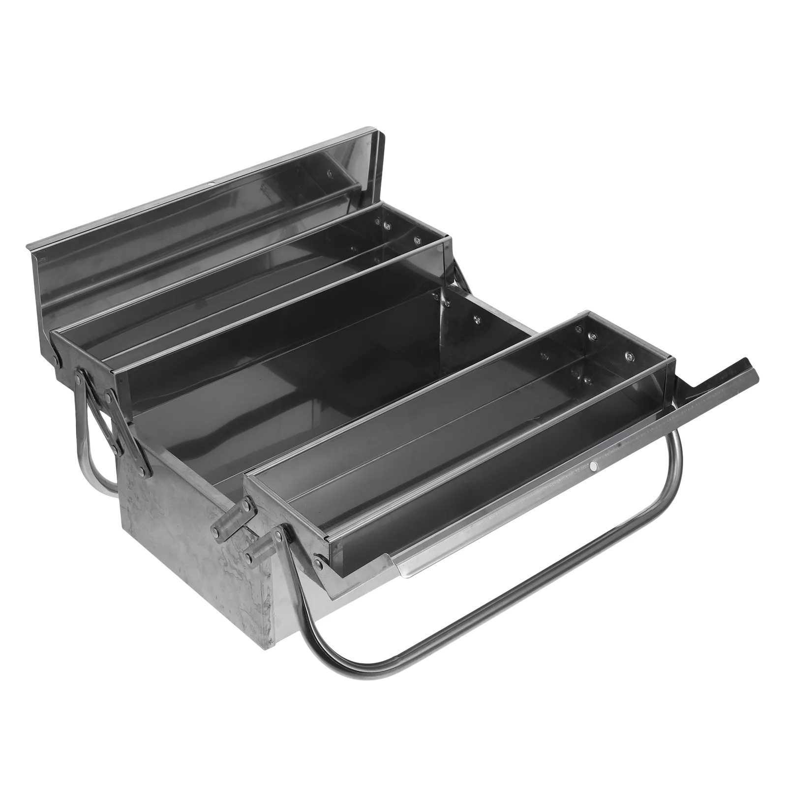 1 Set Daily Use Tool Organizer Stainless Steel Tool Box Daily Use Tool Box Household Storage Case Convenient Storage Box