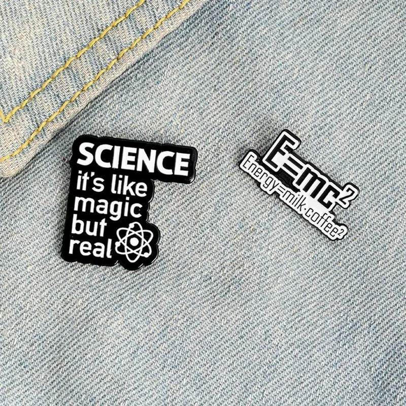 but Real Enamel Pin Custom Brooches Fun Energy Quote Badge for Bag Lapel Pin Buckle Jewelry Gift for Friends Science is Magic