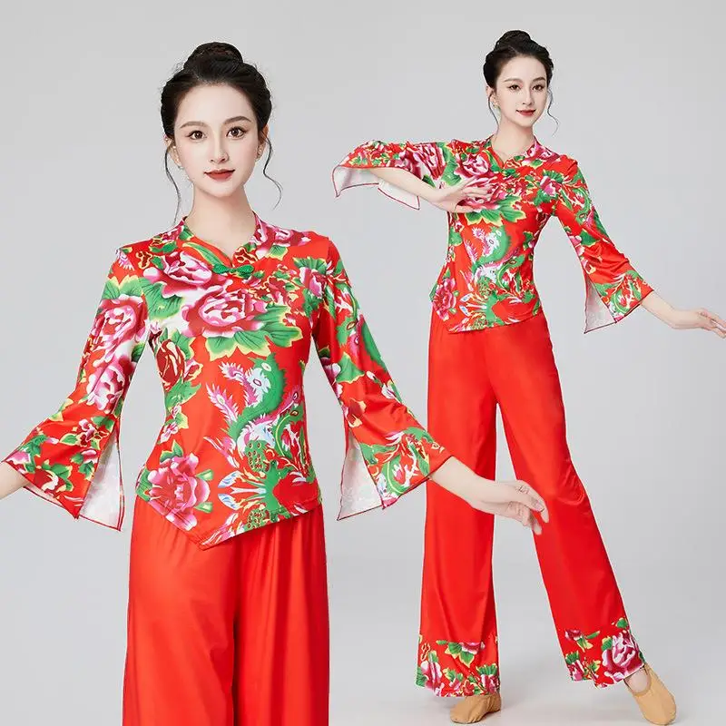 tenues-de-performance-en-soie-de-lait-pour-ensemble-de-danse-carree-costumes-classiques-de-celebration-du-festival-yangge-ensembles-de-danse-imprimes-floraux