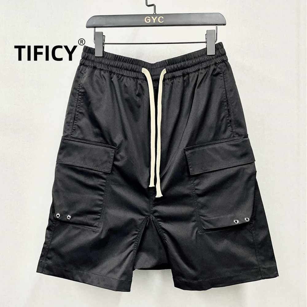 

Свободные повседневные брюки с карманами, мужские укороченные брюки-шаровары, модные шорты, рабочая одежда, дышащие шорты