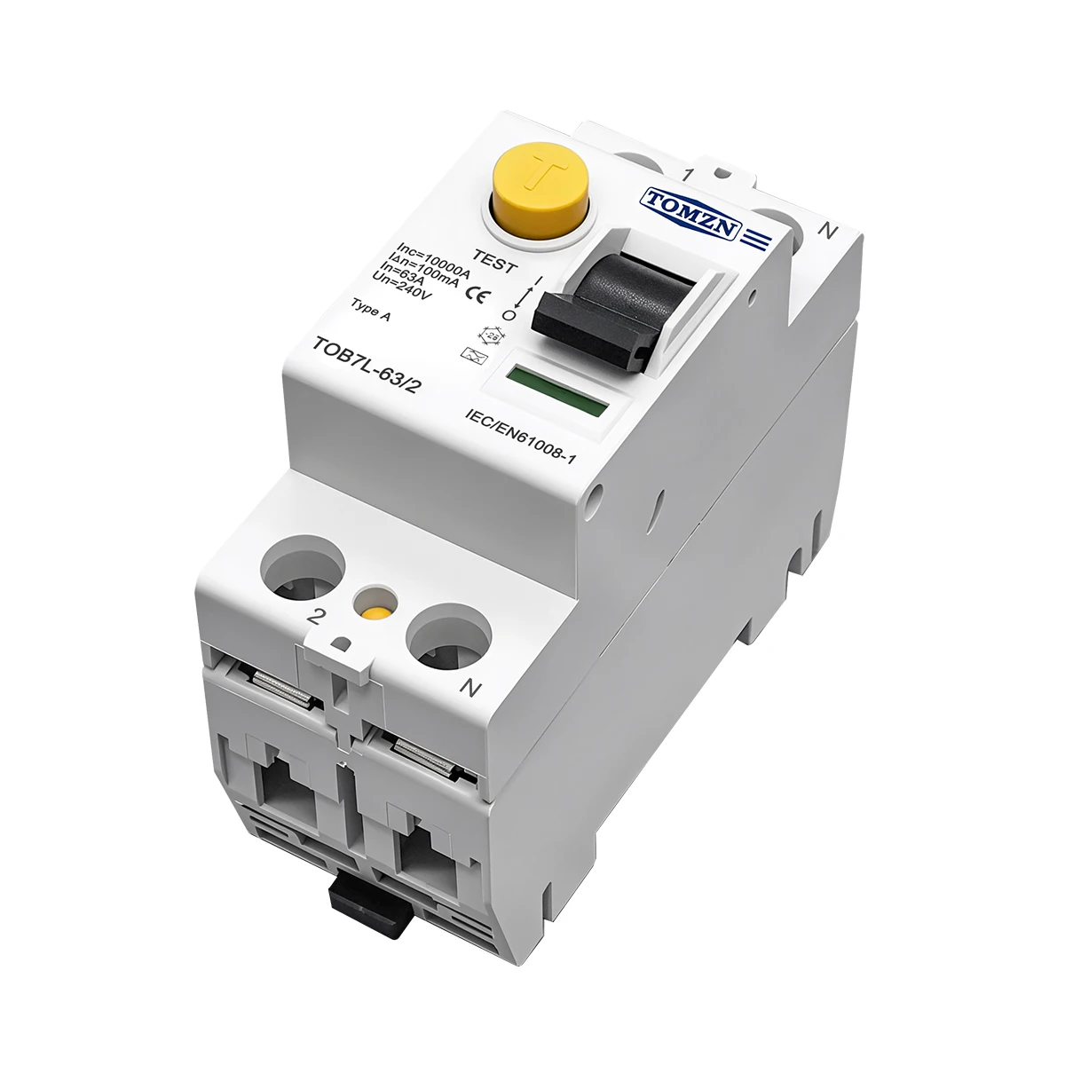 Electromagnetic Residual Current Circuit Breaker AC Type A Type F Type B type 2P 4P 63A 30mA 100mA 300mA RCCB For Shower Room