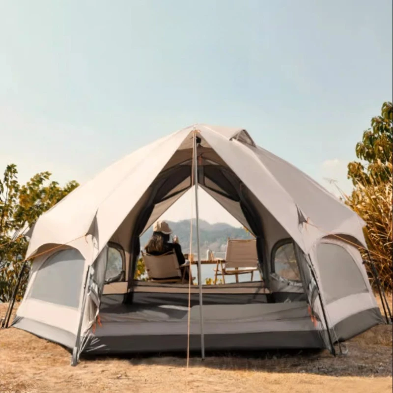 

Sunshade Hexagonal Camping Tent Light-Weight Windbreaker Camping Tent Folding Automatic Waterproof Carpa De Viaje Outdoor Tent