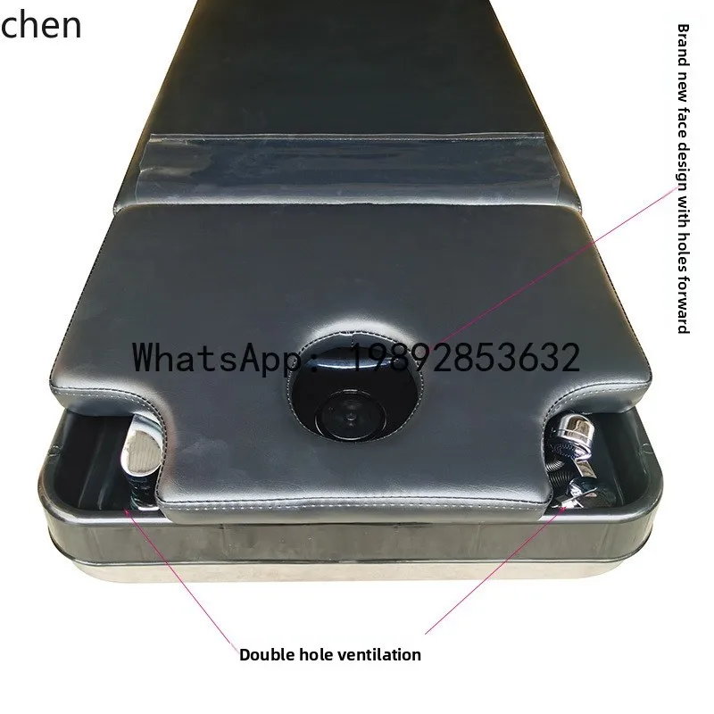 FZ Barber Shop Special New Stainless Steel Rack Shampoo Bed Full Lying Hair Salon Hair Flush Bed