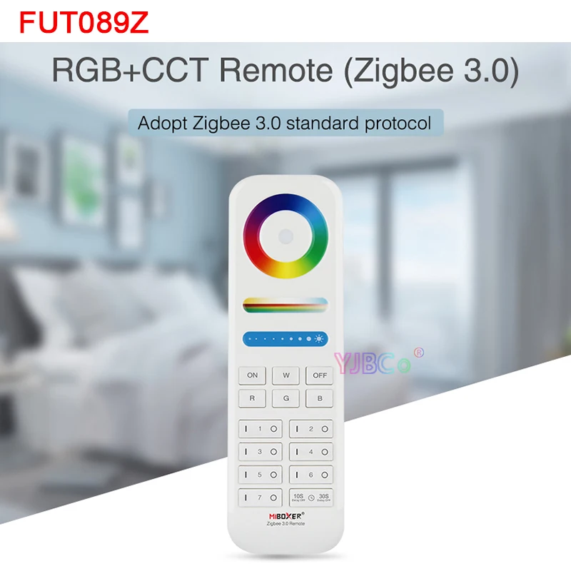 Miboxer nowy kontroler FUT089Z Zigbee 3.0 RGB + CCT bezprzewodowy pilot 7-strefowy ściemniacz sterujący do świateł LED serii Zigbee 3.0